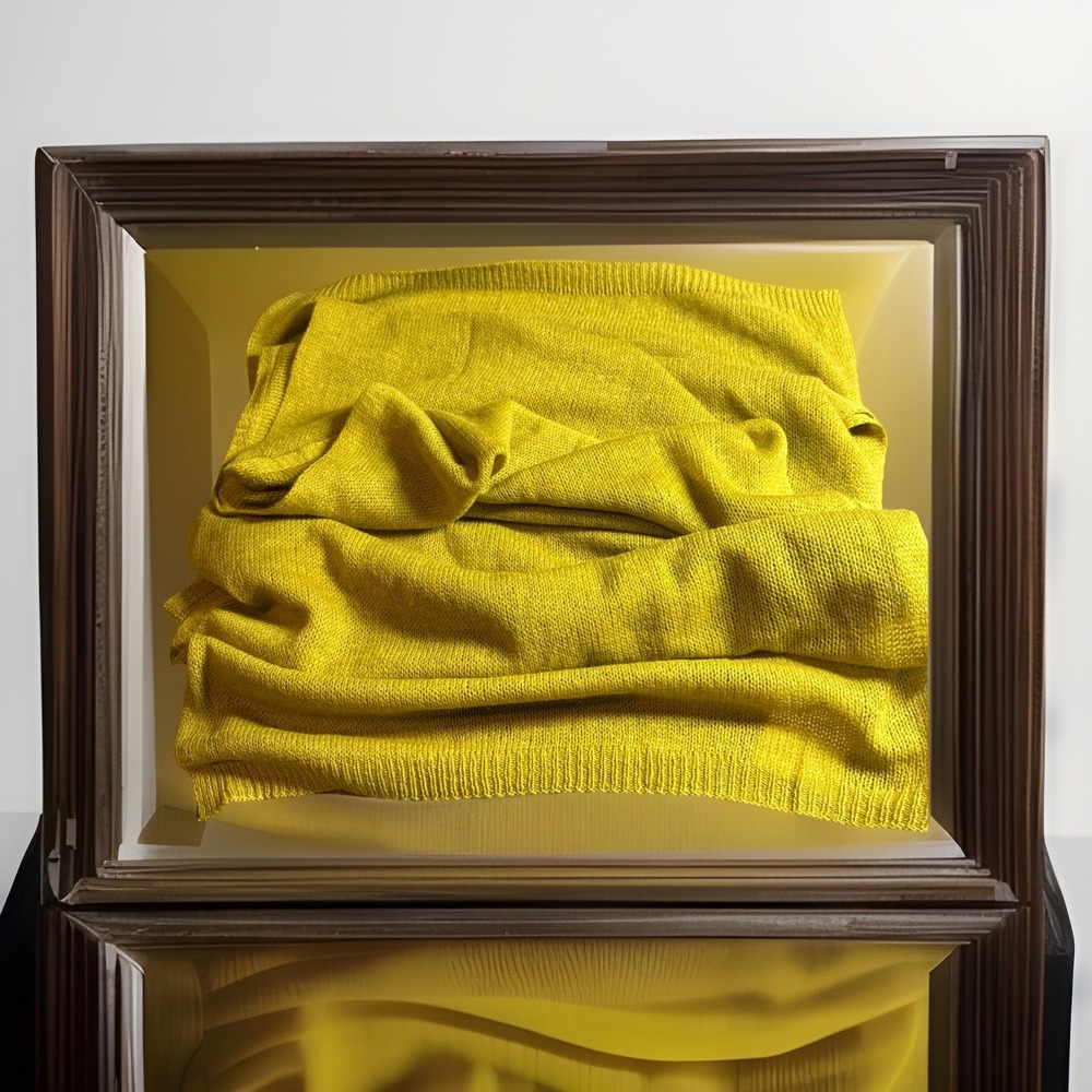 Claudia Nichole Alashan Cashmere Merino Wool Blend Wrap Scarf Mustard Yellow NWT - Picture 2 of 7